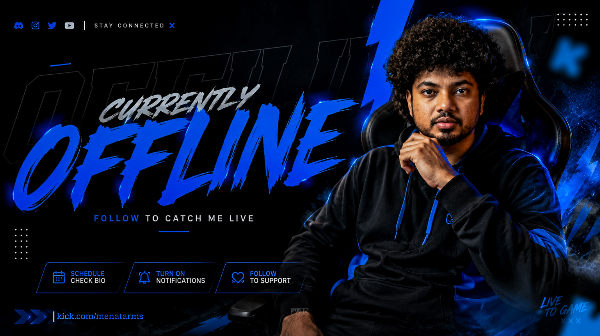 MenAtArms: Offline Banner (Blue)